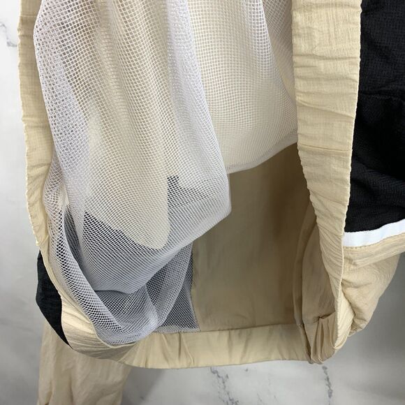 Zyia Cropped sweater L women's Beige Block lightweight windbreaker Gym Chic - Picture 9 of 10